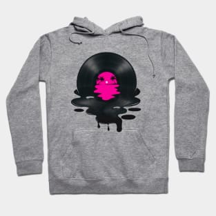 Vinyl LP Music Record Beach Sunset Pink Hoodie